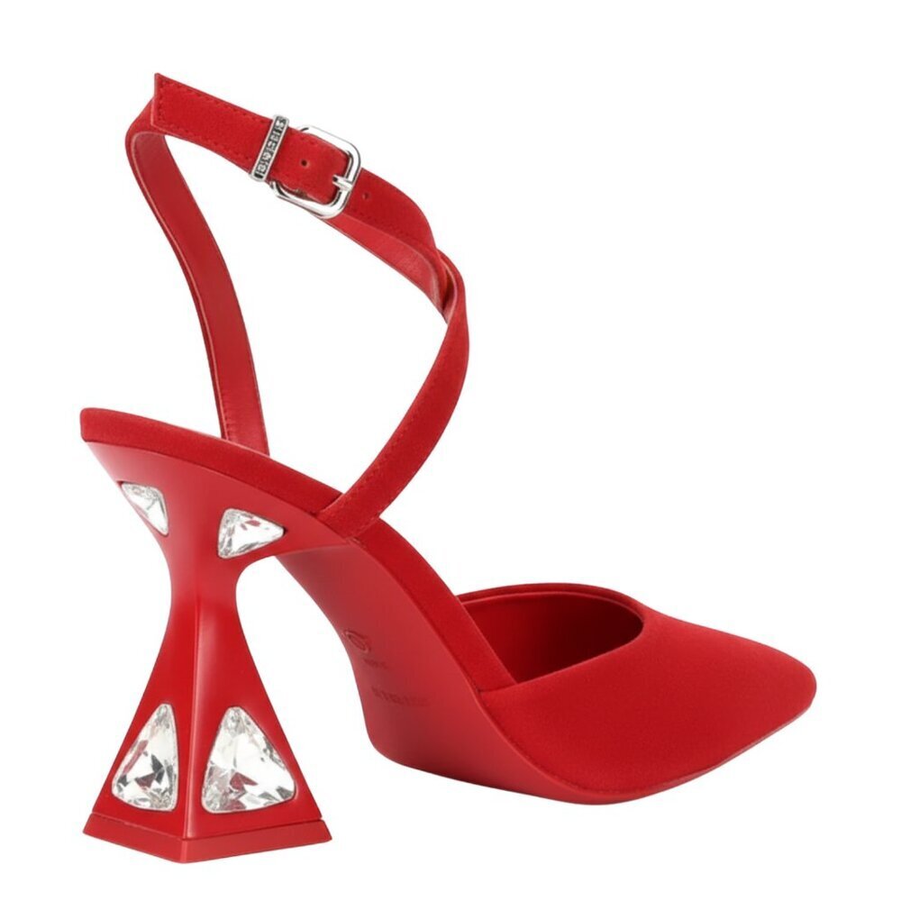 NEW Gianni Bini Tallia Asymmetrical Jewel Embellished Flare Heel Pump Sz. 6 - Picture 2 of 2